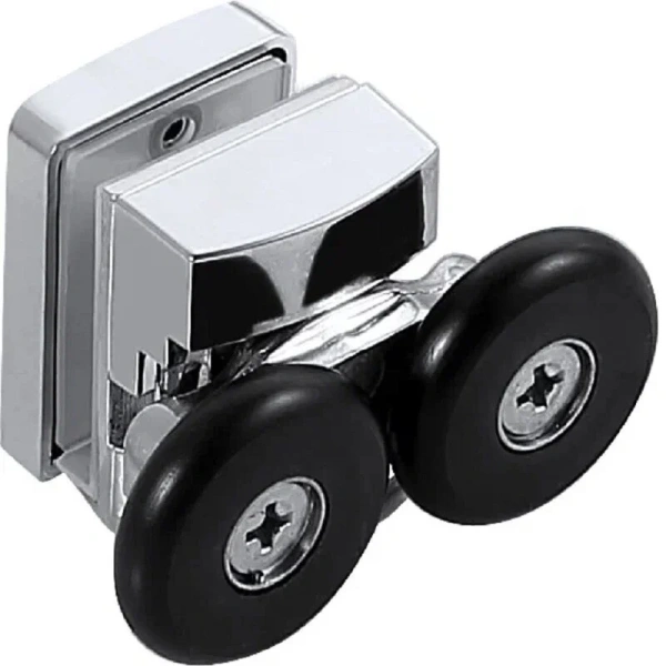 Душевая дверь в нишу Акватек 100 см профиль черный матовый, раздвижные - фото 6