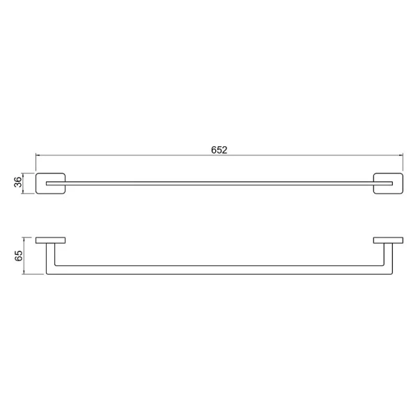 Полотенцедержатель Акватек Либра хром, современные, hi-tech - фото 2
