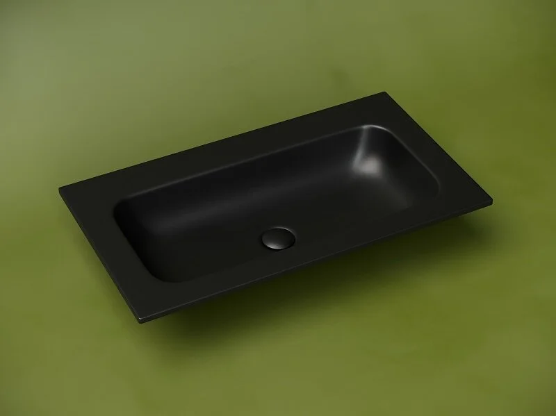 Раковина Ceramica Nova Grace 81 см черная без отверстия под смеситель - фото 3