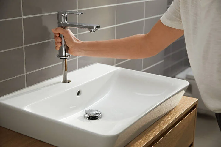 Смеситель для раковины Hansgrohe Rebris хром, на раковину - фото 6