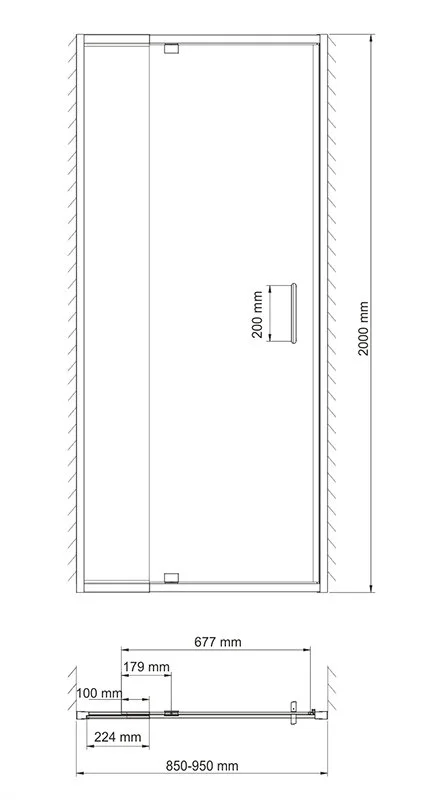 Душевая дверь WasserKRAFT Berkel 90 см профиль хром, хром - фото 4