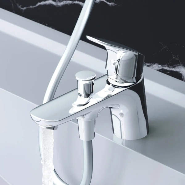 Смеситель для ванны AM.PM Like для установки на борт ванны хром, округлая форма - фото 5