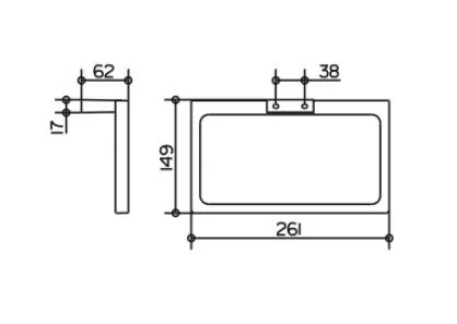 Полотенцедержатель Keuco Edition 11 11121 прямоугольный - фото 3