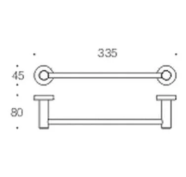 Полотенцедержатель Colombo Plus графит матовый, современные, hi-tech - фото 2