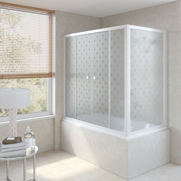 Душевая шторка на ванную стекло флёр-де-лис Vegas-glass Z2V+ZVF 160х75 R05 R - фото 49