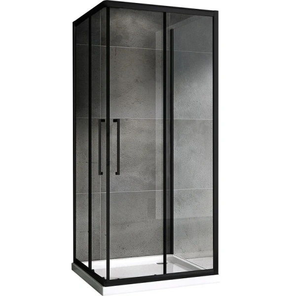 Душевой уголок Abber Schwarzer Diamant 80х80 см стекло прозрачное - фото 1