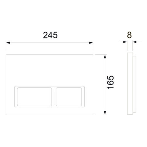 Клавиша смыва Tece TECEspring V белый глянец/хром - фото 2