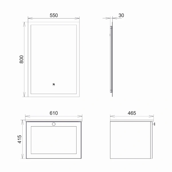 Тумба с раковиной подвесная Comforty Ереван 60 см серый шёлк - фото 2