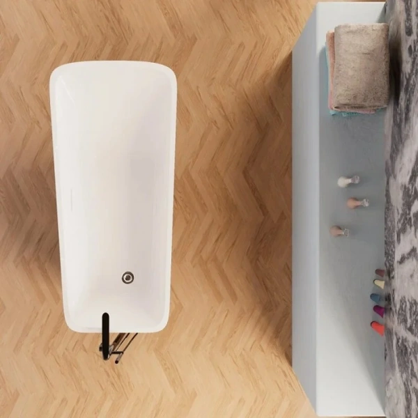 Ванна акриловая Frank F6106, 12518, 170 х 80 см, цвет белый/черный, без гидромассажа - фото 6