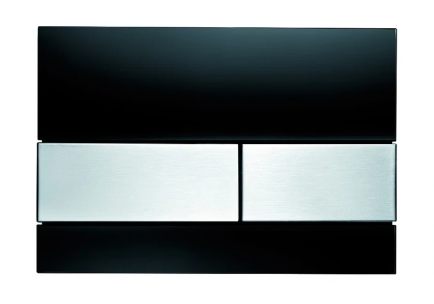 Клавиша смыва Tece TECEsquare черная/кнопки сатин - фото 1