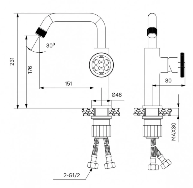 Смеситель для раковины IDDIS Grange черный, для раковины - фото 2