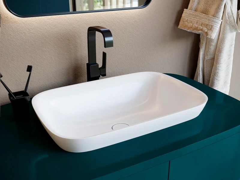 Раковина Salini Marea 02 60 см белый матовый - фото 2