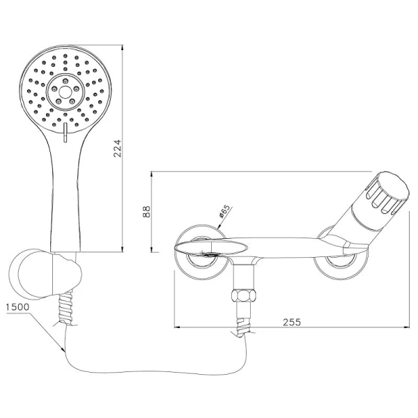 Смеситель для ванны и душа, хром Lemark Wing LM5302C - фото 2