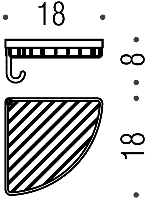 Полочка для ванной Colombo Angolari корзинка, современные, hi-tech - фото 2