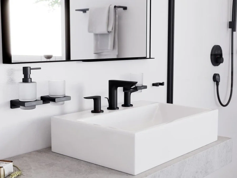 Смеситель для раковины Hansgrohe Talis E матовый черный, для раковины - фото 2
