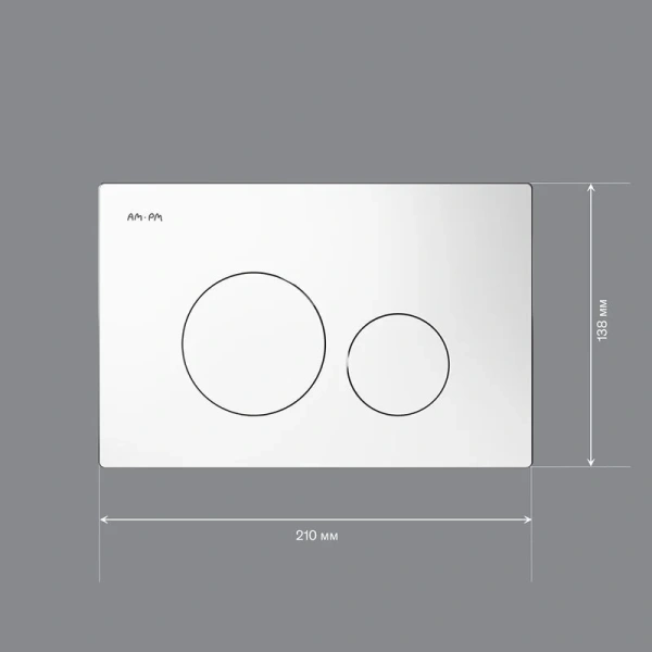 Клавиша смыва Am.Pm Pro L пневматическая белая - фото 3