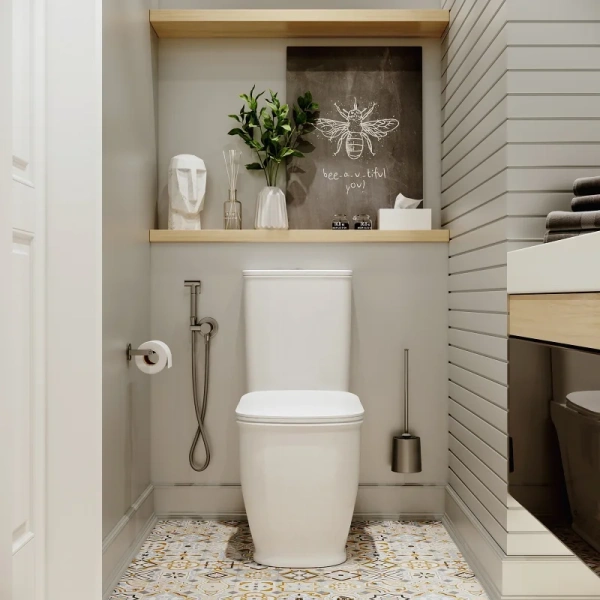 Унитаз компакт Lavinia Boho Bell Pro белый - фото 4