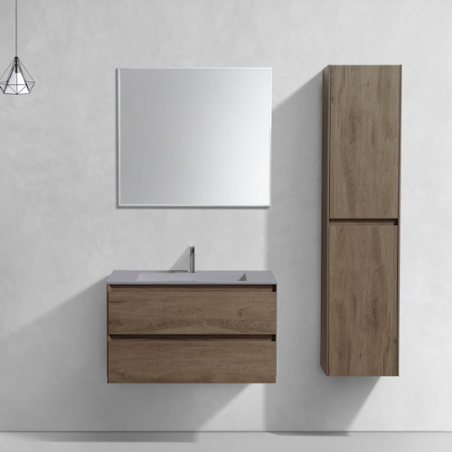 Тумба под раковину подвесная Vincea Luka 79,2 см R.Oak, темно-коричневая - фото 7