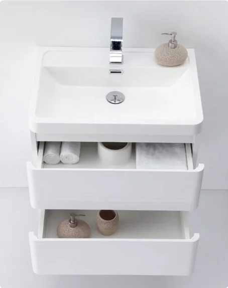 Тумба под раковину подвесная BelBagno Energia-N 60 см bianco lucido