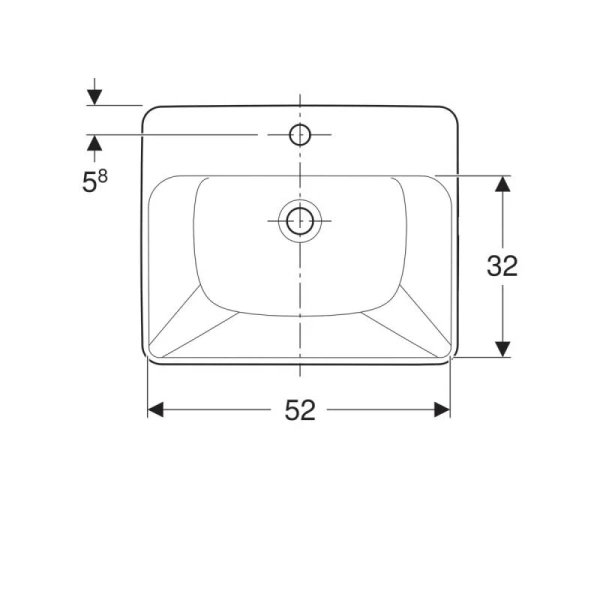 Раковина Geberit VariForm 55 см с отверстием под смеситель - фото 4