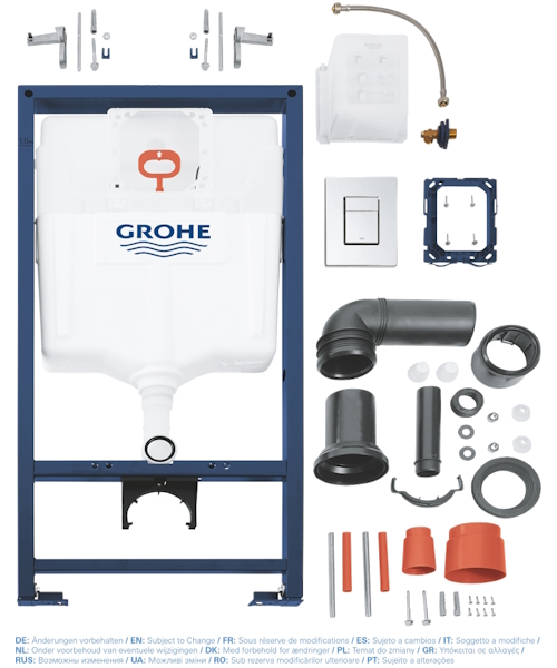 Инсталляция для унитаза Grohe Rapid SL с кнопкой смыва хром - фото 2