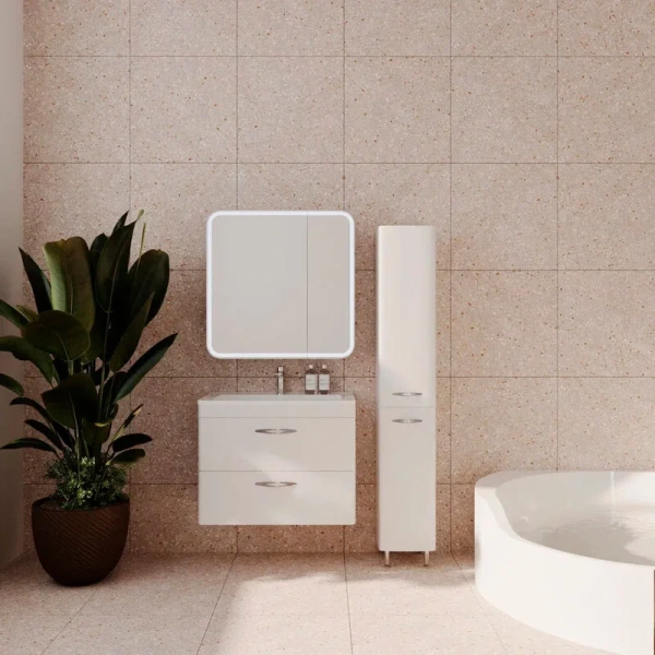 Тумба с раковиной подвесная Style Line Каре СС-00002270 80 см с ящиками - фото 3