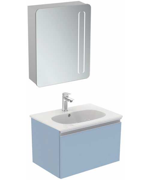 Тумба под раковину подвесная Ideal Standard Tesi 60 см серо-голубой матовый, нет в наличии - фото 2