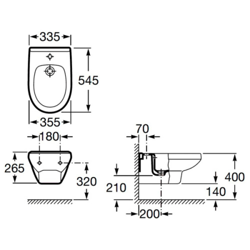 Биде подвесное Roca Victoria 35530500S - фото 2