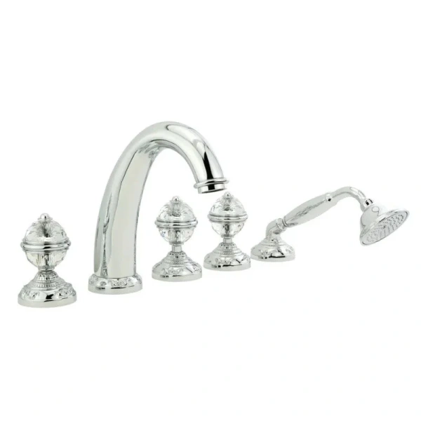 Смеситель для ванны Migliore Cristalia установка на борт - фото 1