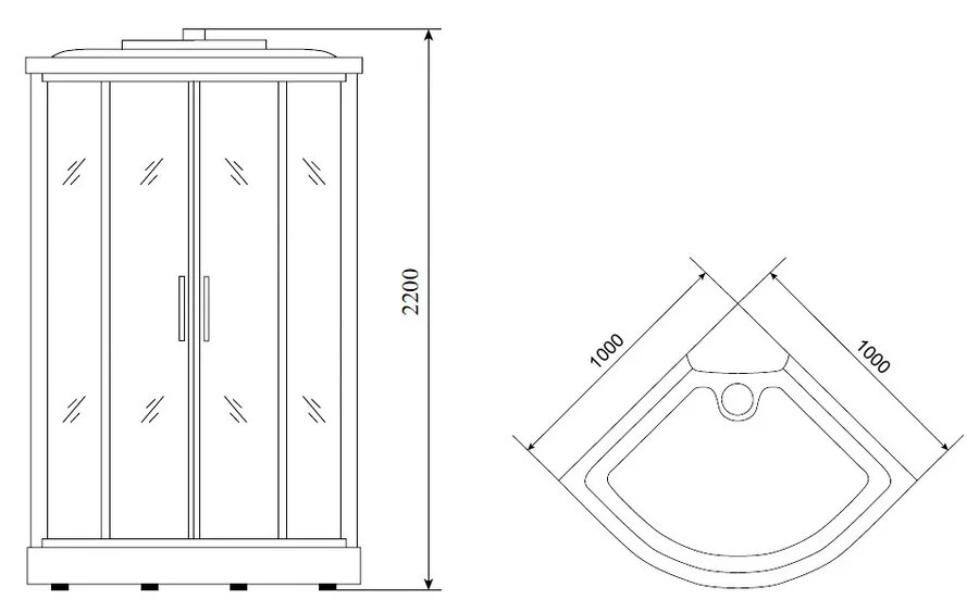 Душевая кабина Timo T-1101, c низким поддоном - фото 2