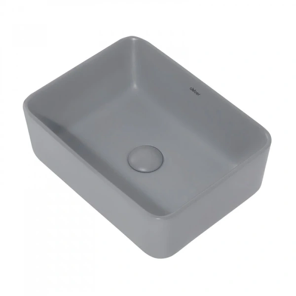 Раковина Abber Rechteck 40,5 см серая матовая, маленькие, в форме чаши, прямоугольной формы - фото 5