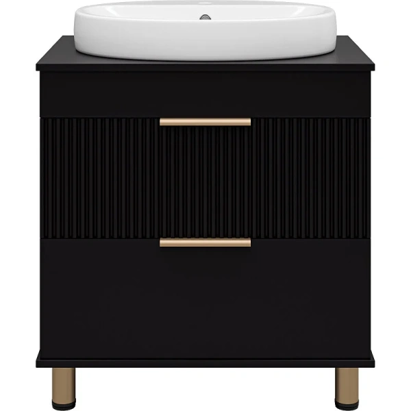 Тумба под раковину напольная Brevita Enfida 70 см черная - фото 3
