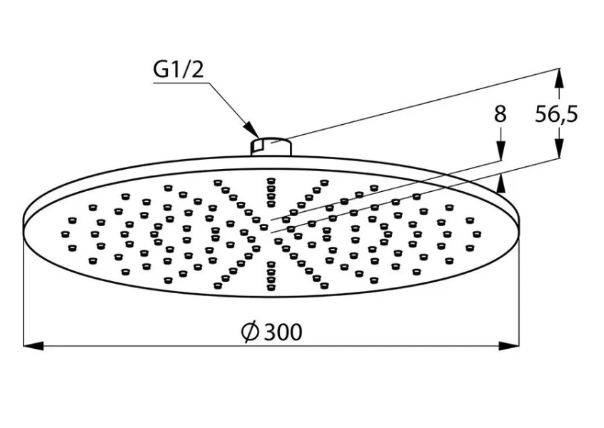 Верхний душ Kludi A-QA 64330 круглый - фото 2