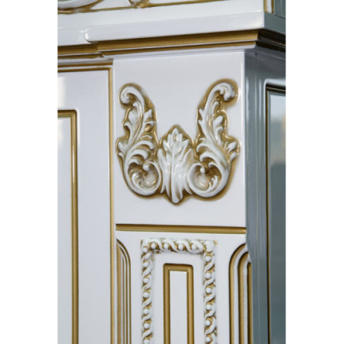 Шкаф-пенал, петли справа, цвет белый, Misty Барокко, по запросу - фото 2