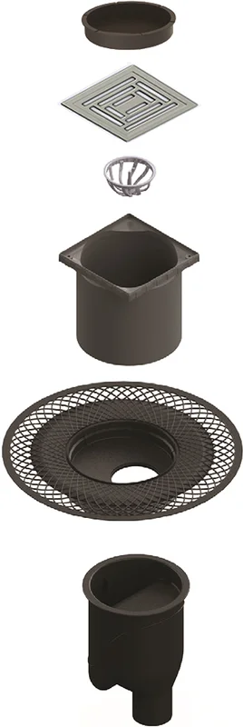 Душевой трап BERGES PLATZ Uno 10 см матовый хром, матовый хром - фото 3