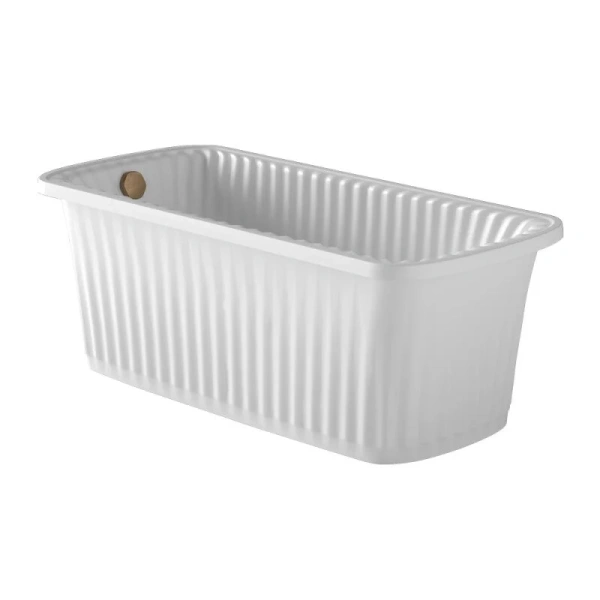 Ванна из искусственного камня Migliore Olivia Panello 174х80 см красная, фурнитура бронза - фото 4