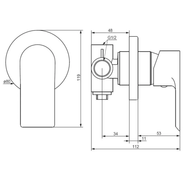 Смеситель для душа Damixa Apollo хром, для душа - фото 2