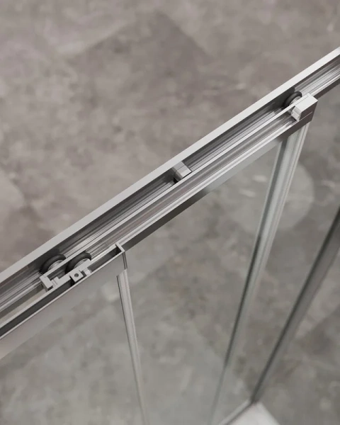 Душевой уголок Cezares Molveno 100х90 см стекло прозрачное профиль хром, стеклянные, угловые, без поддона - фото 6