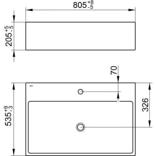 Раковина Keuco Edition 90 80 см белая - фото 2