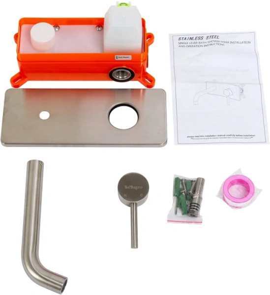 Смеситель для раковины BelBagno Etna хром матовый, недорогие, прямоугольная форма - фото 5