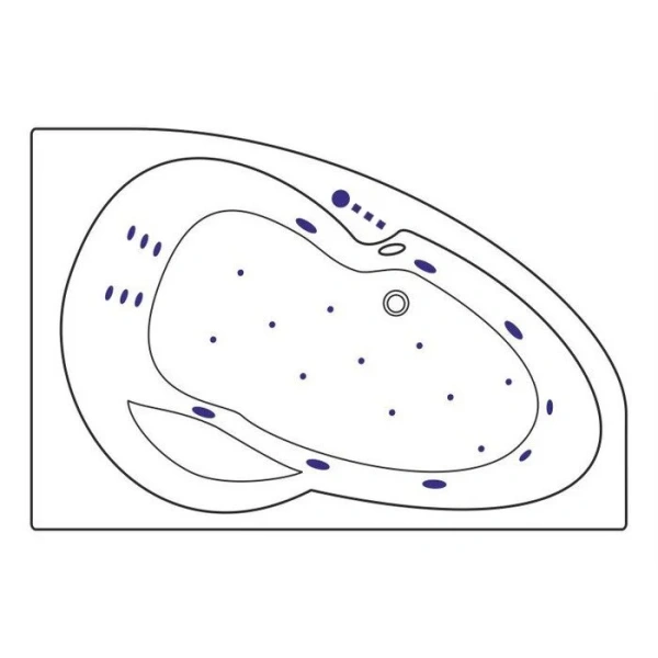 Ванна гидромассажная Excellent Newa Ultra 160 x 95 см, правая, белый/бронза, WAEX.NEP16.ULTRA.BR - фото 3