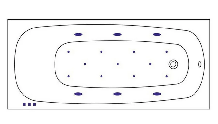 Ванна гидромассажная Whitecross Layla Relax, 170 х 75 см, увеличенная толщина акрила, усиленная армировка, белый/хром, 0102.170075.100.RELAX.CR - фото 2