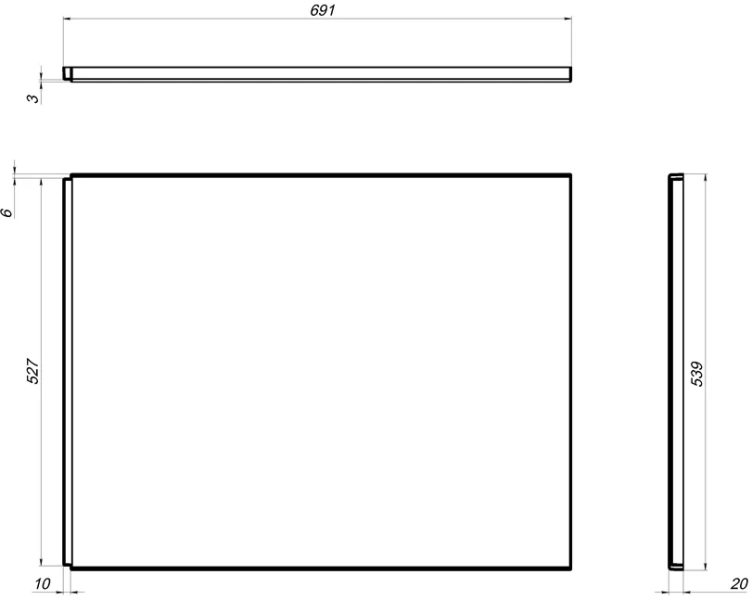 Боковая панель Am.Pm Gem 70 см универсальная - фото 3
