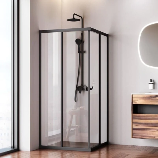 Душевой уголок Am.Pm Sunny 90x90 см черный матовый - фото 3