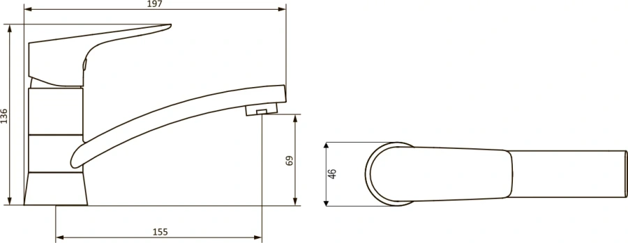 Смеситель для раковины RedBlu by Damixa Origin Bit 770220000, с поворотным изливом - фото 7