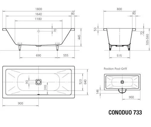 Ванна с водоотталкивающим и противоскользящим покрытием antislip Kaldewei Avantgarde, по запросу index_1 - фото 8