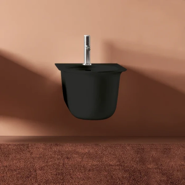 Биде подвесное ArtCeram Chic черный матовый - фото 2