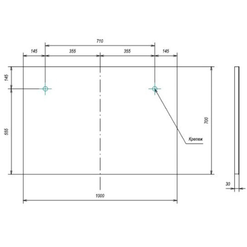 Зеркало с подсветкой Velvex Klaufs 100 см с led светильником - фото 4