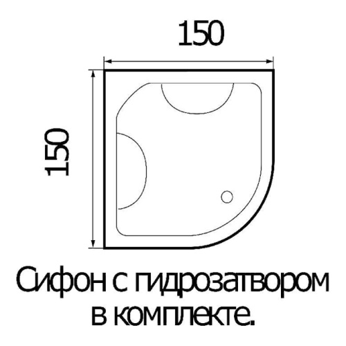 Ванна акриловая River 150x150 см - фото 2