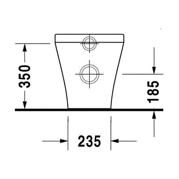 Унитаз напольный Duravit Durastyle приставной, с вертикальным выпуском в пол, с горизонтальным, прямым выпуском, с косым выпуском, с прямым выпуском - фото 7
